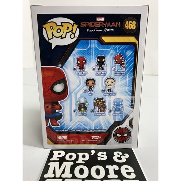 Funko Pop! Spider-Man Far From Home:Spider-Man Hero Suit 468 Figure W/Protector - Picture 4 of 13